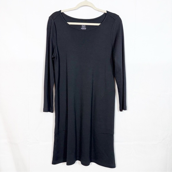 Wool& Rowena Swing Dress Merino Wool Black - Picture 2 of 10